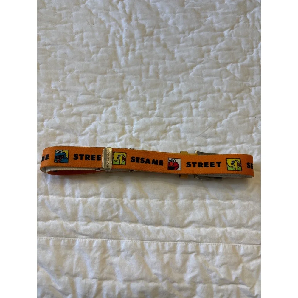 Sesame Street Character Belt Kids Elastic Elmo Big Bird Cookie Monster